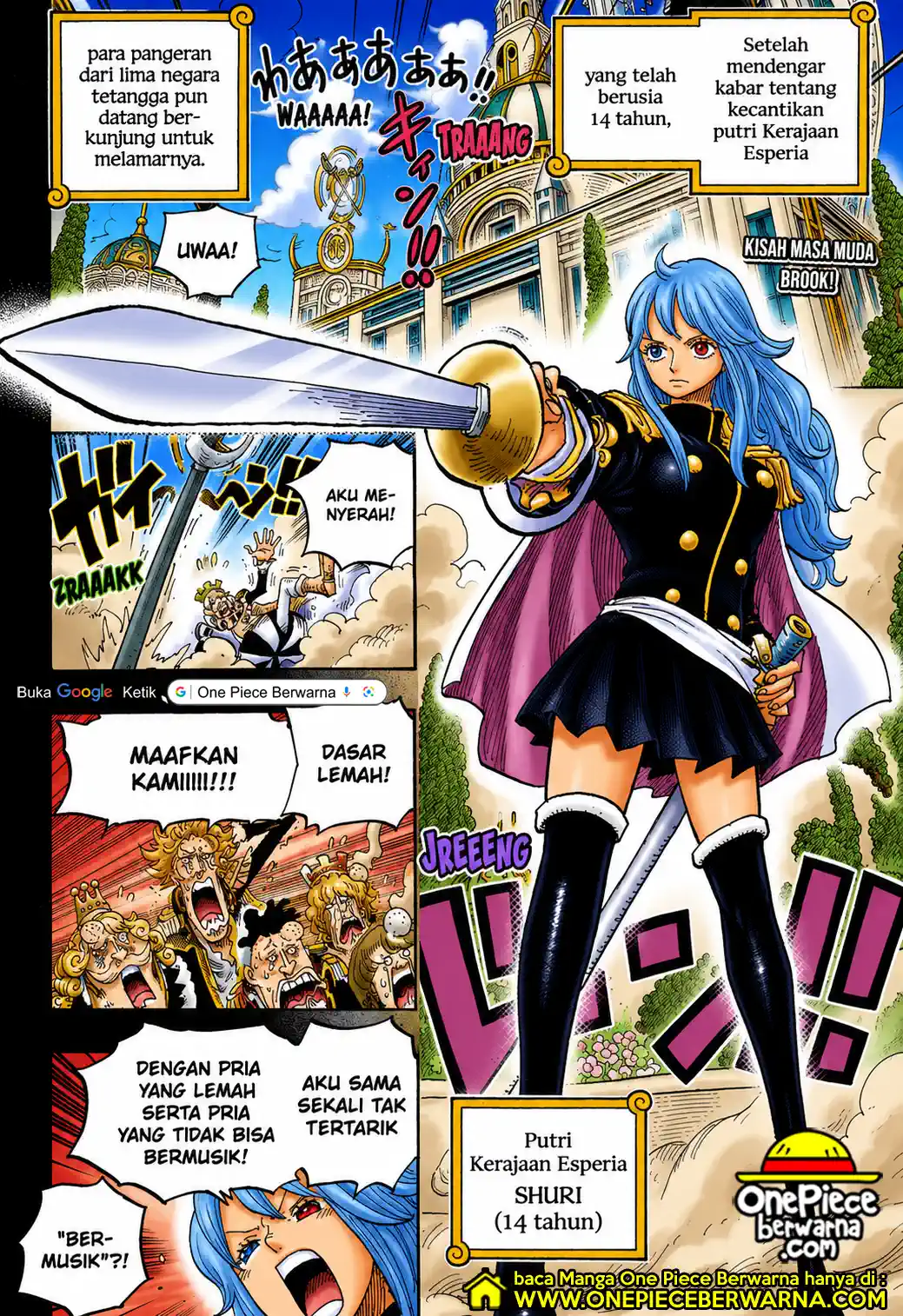 One Piece berwarna 1184 1185 1186 bahasa indonesia